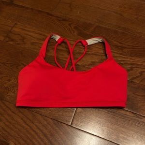 RED LULULEMON SPORTS BRA